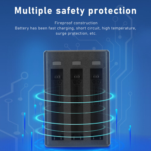 IS360X3B 1800mAh 3-Channel Charger Black Type-C 2