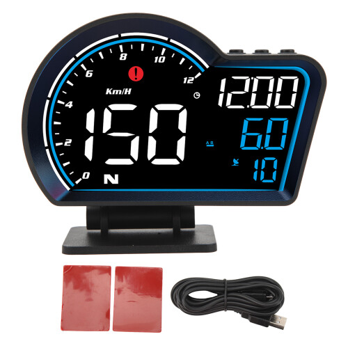 Universal Car HUD Display Speedometer GPS Digital Overspeed Alarm 2