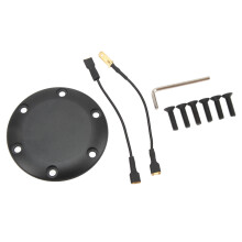 Universal Aluminum Black Horn Cover for Steering Wheel 6 Hole Easy Installation