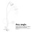 USB Clip Reading Light, 5W Dimmable 24LED White, Yellow & Mix 5