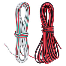 RGB Verlängerungskabel 2-Pin 3-Pin LED-Streifenstecker 10m Schwarz + Rot
