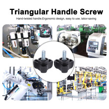 M6 Plastic Arc Handle Screws 15mm Triangular Head Locking Bolt Fastener for DIY
