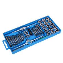 Metric Tap and Die Set 40pcs Carbon Steel Hand Threading Kit for DIY Projects
