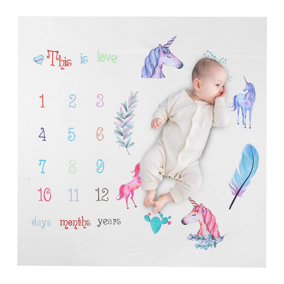 Baby Shower Photography Prop 100X100cm Milestone Background Cloth 9331388307575