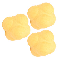 Reaction & Coordination Balls 3pcs TPR Bounce Balls for Sports & Fitness Yellow
