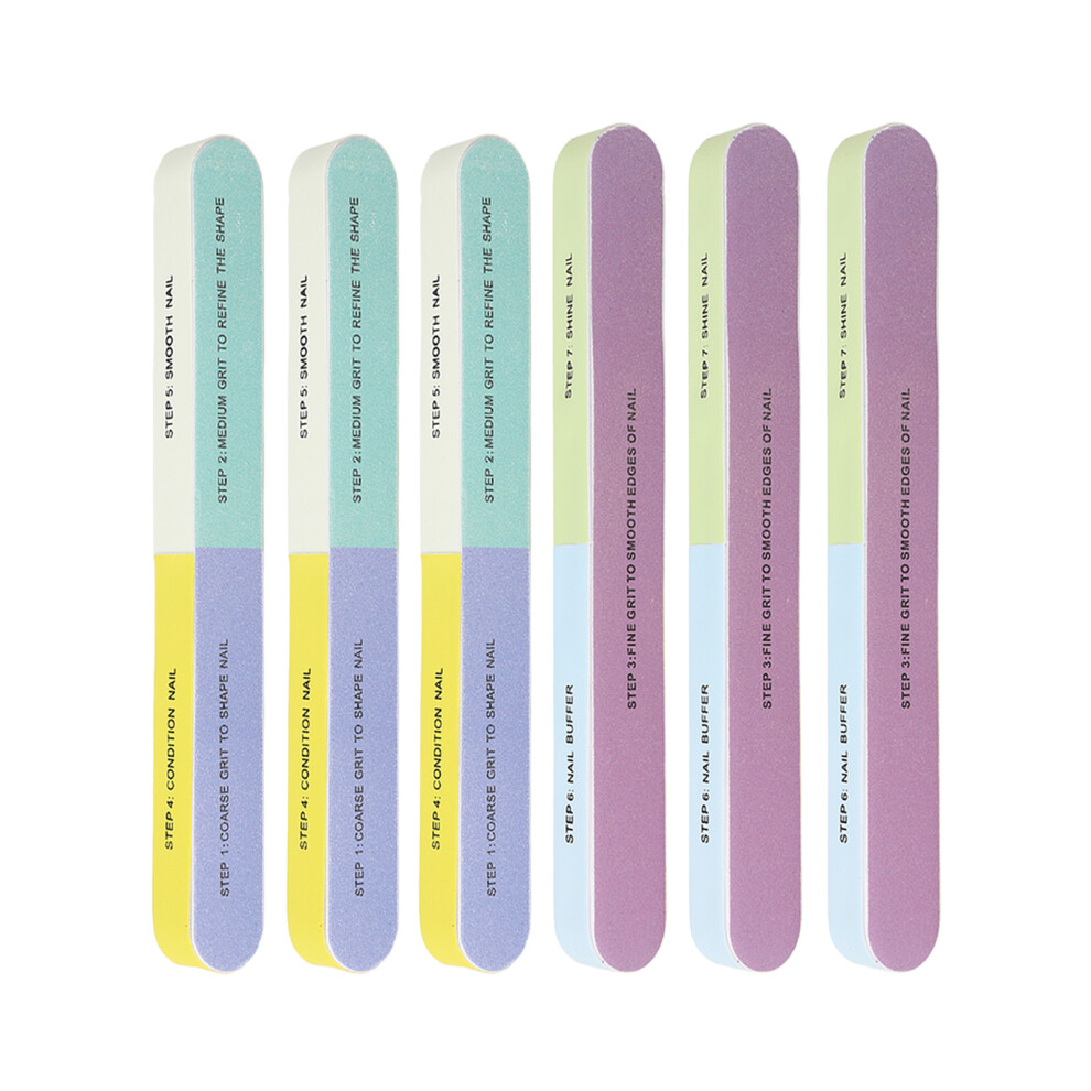 10pcs Reusable Multi-Functional 7-Step Nail File Set for Salon DIY Polishing