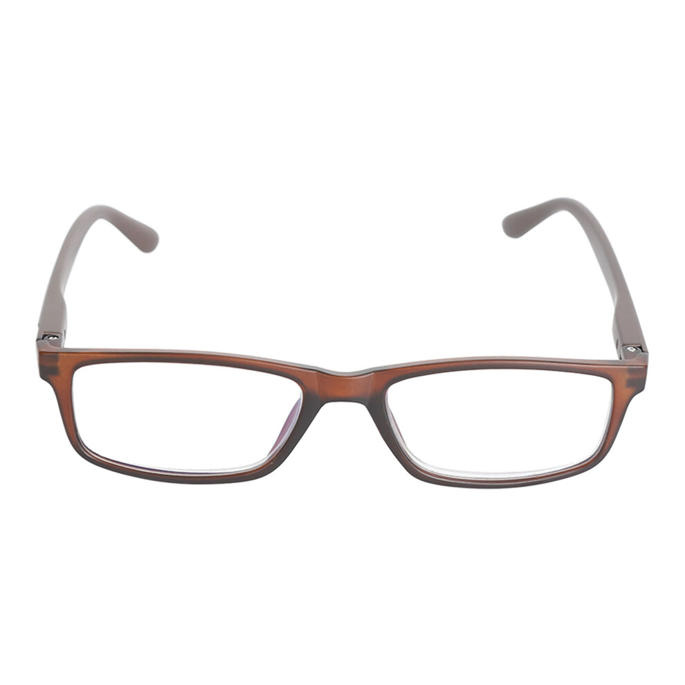 Blue/Light Tawny Elderly Hd Blocking Reading Glasses +200 Resin Frame