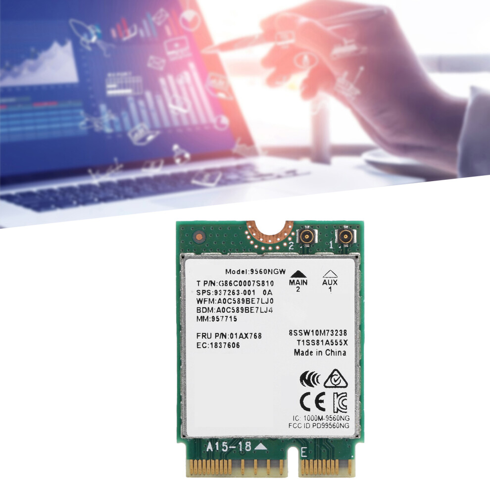 Wireless Wifi Card 1730Mbps Bluetooth 5.0 M.2 9560Ngw Adapter 8181392136712