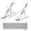Foldable Aluminum Laptop Stand 6-Level Adjustable Ventilated Riser Gray 3