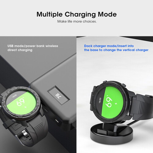 Mini USB Wireless Fast Charging Dock for GTR GTS T-Rex Watch Replacement Charger 2