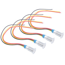 Wasserdichte LED-Signalleuchte 8 mm 36 V 4 Sets vorverdrahtet Zweifarbig Rot Gelb