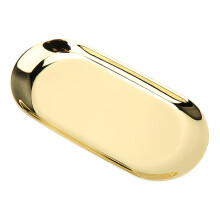 Aromatherapy Candle Tool Organizer Large Stainless Steel Tray 430mm Gold Finish