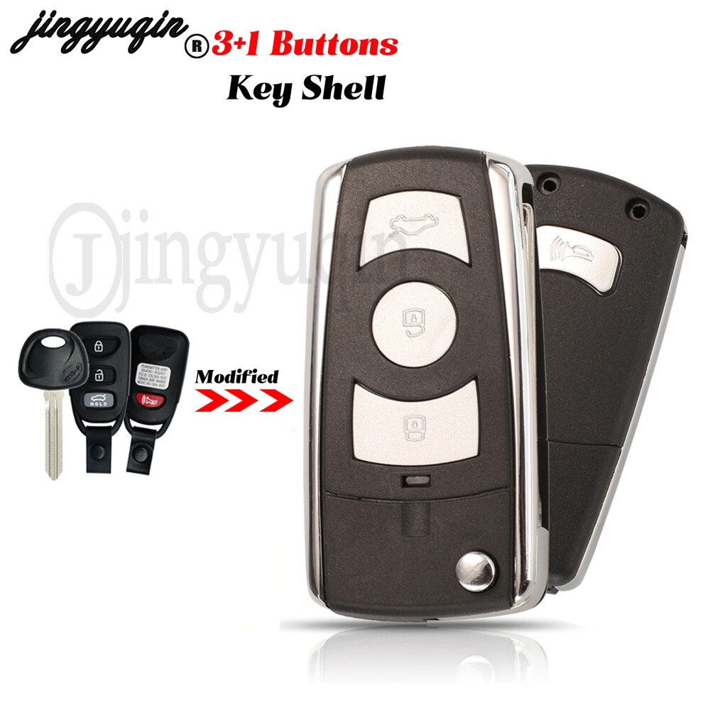 3 1 Button Modified Remote Car Key Shell Case Fob For Kia Hyundai Elantra Sonata Genesis Santa Fe Accent Coupe Tucson 6935161677607