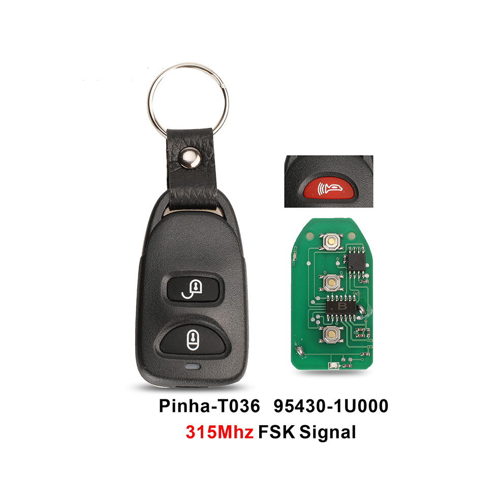 Car Remote Control Key Fob 2 1 315Mhz For Hyundai Tucson Santa Fe 2005-2009 Pinha-T036 95430-1U00 Fsk 6935161681345
