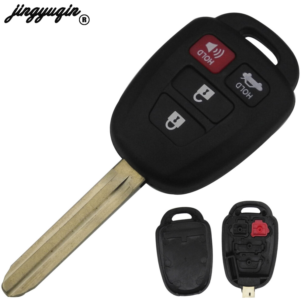 4 Buttons Remote Car Key Shell Cover Fob For Toyota Camry 2012 2013 2014 2015 Corolla 2014 2015 Toy43 Keychain Blank 6935161679656