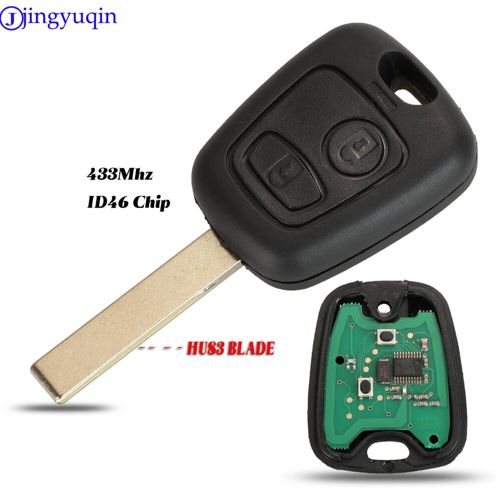 Car Remote Control Key 2 Buttons Ask 433Mhz For Peugeot 207 307 Car Keyless Fob Pcf7961 Chip Hu83 Blade 6935161681338