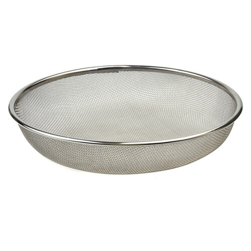 Doppelsieb Honignetz Edelstahl, Durchmesser 19cm, Silber