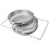 Doppelsieb Honignetz Edelstahl, Durchmesser 19cm, Silber 2