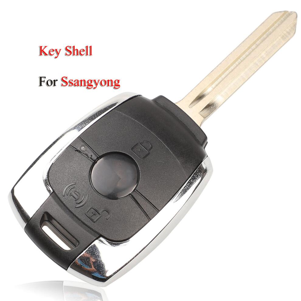 Car Key Shell For Ssangyong Actyon Kyron Rexton Korando 2Buttons With Uncut Blade Blank Remote Case Cover Replacement 6935161681284