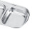 Stainless Steel Three Section Snack Dish 8