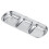 Stainless Steel Three Section Snack Dish 6