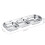 Stainless Steel Three Section Snack Dish 3