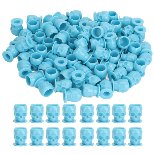 200pcs Skull Shaped Ink Cups 1.5x2cm / 0.6x0.8in 2
