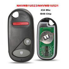 3B Remote Car Key Control 433Mhz For Honda Civic 2001 2002 2003 2004 2005 NHVWB1U523 NHVWB1U521
