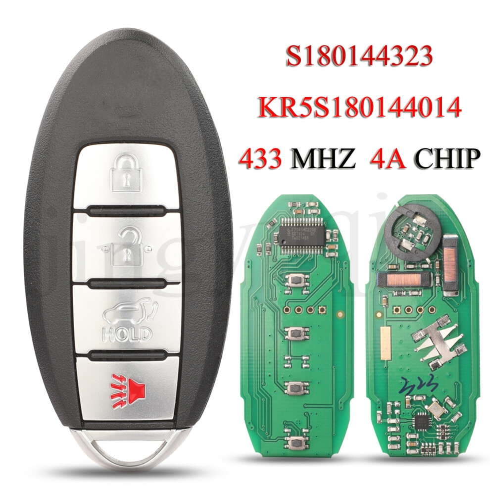 4 Buttons 433Mhz 4A Chip S180144323 Remote Smart Car Key For Nissan Armada Rogue Pathfinder Murano Kr5s180144014 6935161679533