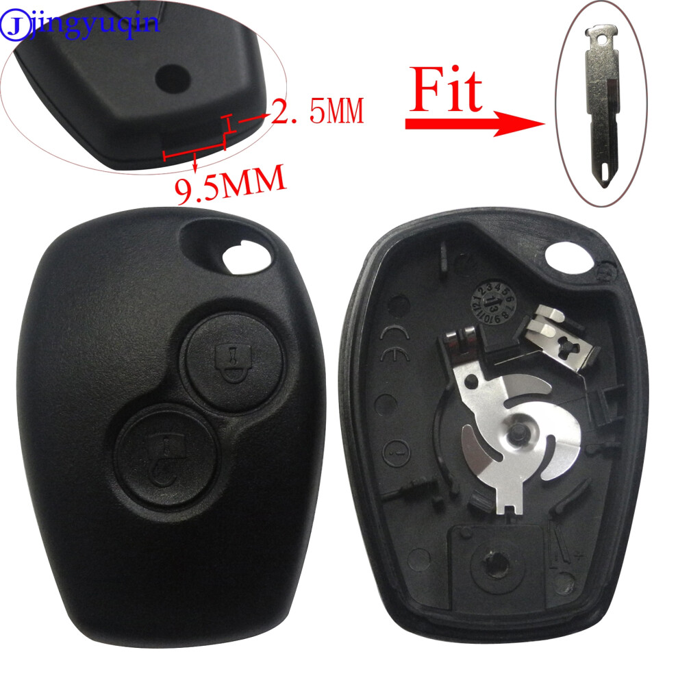 2Button Uncut Blank Blade Replacement Car Key Cover Case Fob For Renault Dacia Modus Clio 3 Twingo Kangoo Key Shell 6935161677447