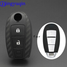 2B Carbon fiber Silicone Car Remote Key Fob Shell Cover Case For Suzuki Vitara Swift Ignis Kizashi SX4 Baleno Ertiga