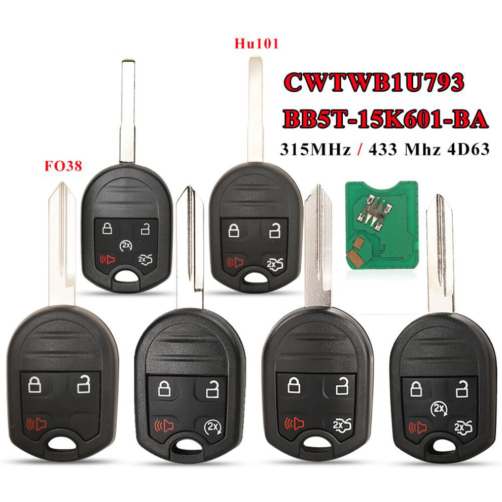 Cwtwb1u793 Remote Car Key 433/315Mhz For Ford Edge Escape Expedition Explorer Flex Fusion Mustan Taurus Mazda Tribute 6935161681734