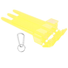 Universale tragbare Dart-Box aus ABS, 3-fach Schlauch, Gelb, 17x8,5 cm