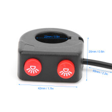 Handlebar Headlight & Fog Light Switch for Motorcycles 22mm Solid Material