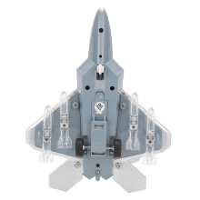 Pull Back Alloy Airplane Model with Lights & Sound, Silver, 19x15cm