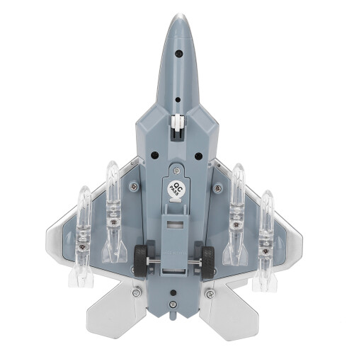 Pull Back Alloy Airplane Model with Lights & Sound, Silver, 19x15cm