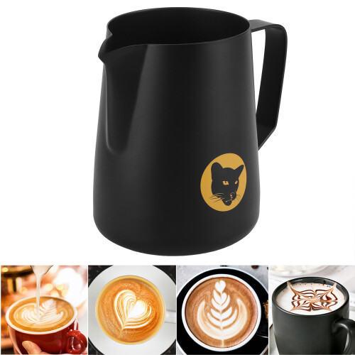 600ml Black Stainless Steel Coffee Mug | Multi-Purpose Pitcher