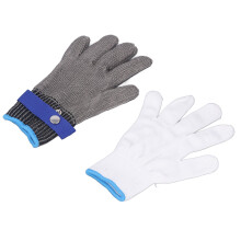Edelstahl-Mikrodraht- und Nylon-Arbeitshandschuhset für Küche und Industrie