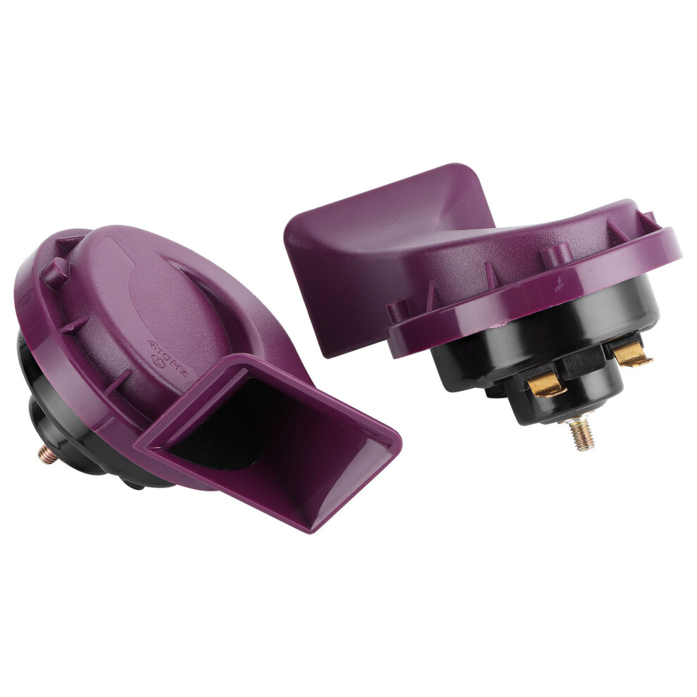 410/510Hz Dual Tone Horn For 12V Car Motorcycle Atv Utv Â 120Db 2Pcs Purple 7891388315632