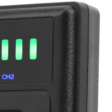 Dual-Port Kamera-Ladegerät für ENEL14/14A, Micro/Type-C, Schwarz