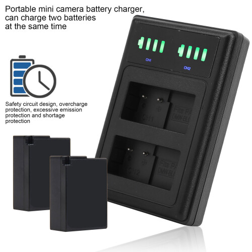 Double Fast Charge Battery Hub for DMWBLC12 Camera with LCD Display 2