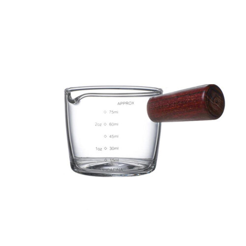 Glass Milk Measuring Cup with Handle, 75ml/40ml, Clear, Kitchen Accessory 1
