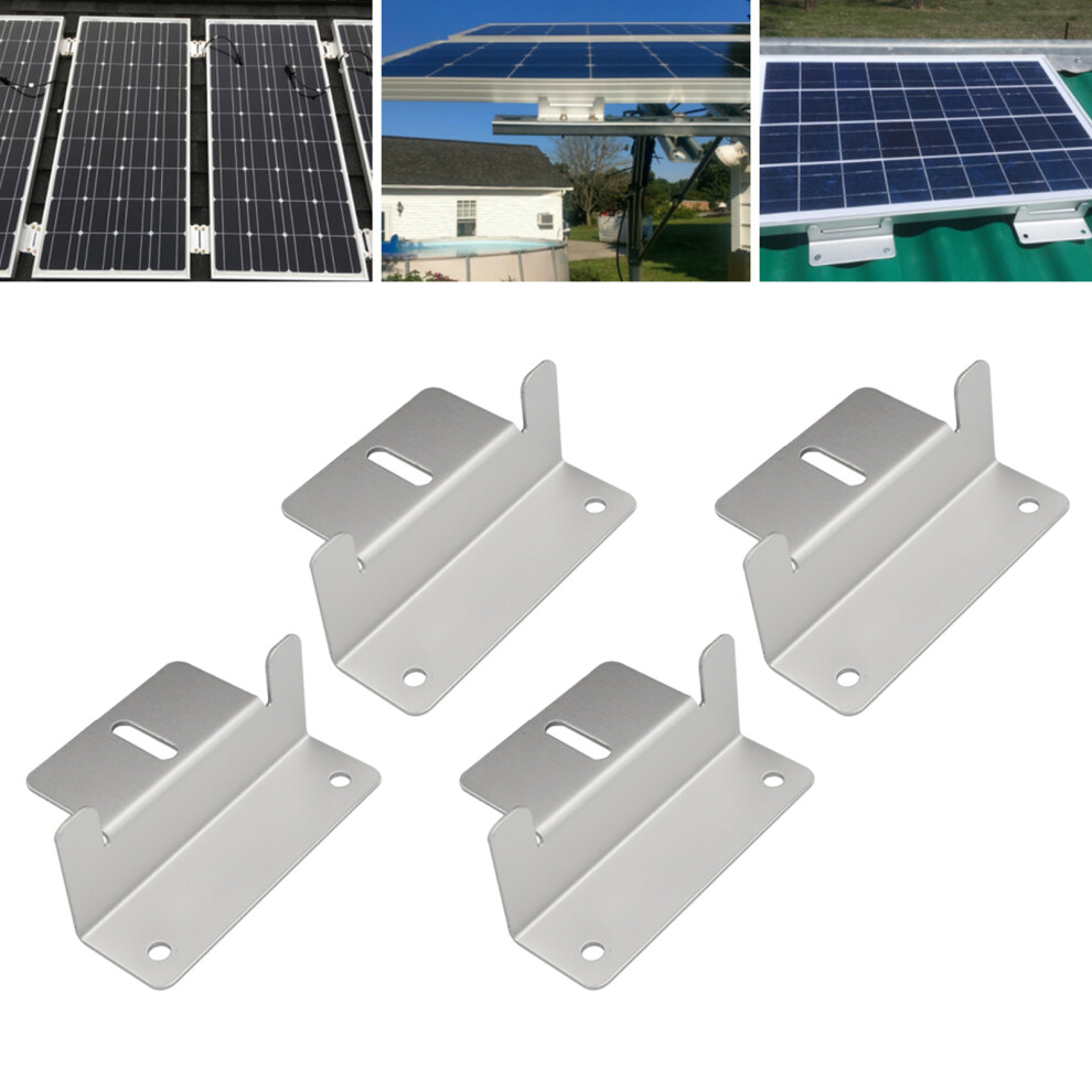 4Pcs Aluminum Solar Panel Z Brackets Mounting Kit For Rv, Trailer, Boat 6921389539063