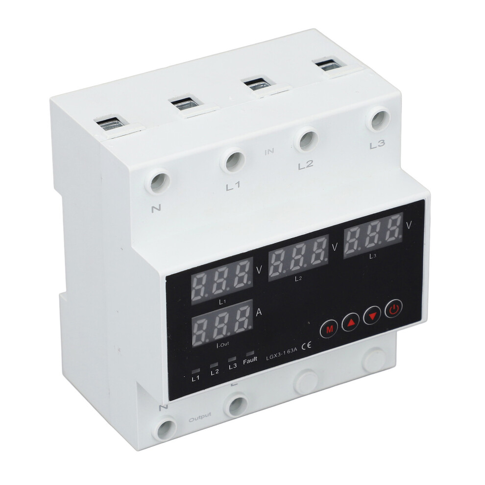 Automatic Transfer Switch 63A 3Ph Led Display Voltage Protector For Generator 9411388316385