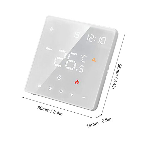 Water Floor Heating Thermostat 100-250V Digital Controller Switch 3A White 1