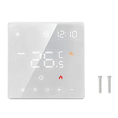 Water Floor Heating Thermostat 100-250V Digital Controller Switch 3A White 2