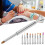 Nail Art Pinsel-Aufsatz-Set, Silber, 1 Stift + 10 Tips 11