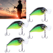 4Pcs Plastic Minnow Crankbaits 7cm Lure Bait for Fishing