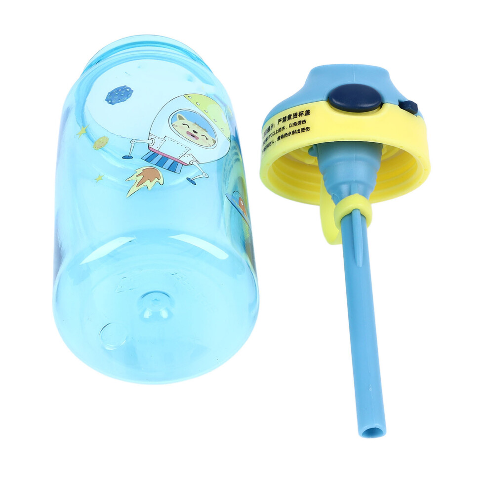 480Ml Leak-Proof Kids Water Cup With Straw For Travel And School Light/Blue