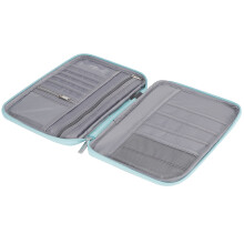 Waterproof Oxford Travel Passport Holder Bag Blue L Portable Card Wallet Organizer